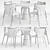 Elegant Salicido Dining Set 3D model small image 4