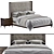 RH French Contemporary Bed 3D model small image 1