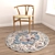 Round Carpet Set - 6 Pieces with VRayFur, VRayDisplacementMod, and CoronaDisplacementMod 3D model small image 4