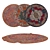 Versatile Round Carpets Set 3D model small image 1