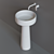 Flaminia Bonola Washbasin with Mixer 3D model small image 4