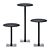 Sleek Lava High Tables 3D model small image 1