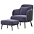  Stylish Leslie Armchair: Modern Design & Maximum Comfort 3D model small image 1