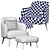  Stylish Leslie Armchair: Modern Design & Maximum Comfort 3D model small image 5