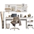 Stylish and Functional Ikea Micke/Alefjall Workplace 3D model small image 2