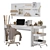 Stylish and Functional Ikea Micke/Alefjall Workplace 3D model small image 3