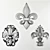 Elegant Fleur-de-Lis Sculpture 3D model small image 7