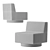 Modular Lounge with Confetti Design 3D model small image 3