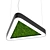 Moss Green Triangle OM Lamp 3D model small image 1