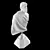 Elegant Roman Sculpture with Modern Base 3D model small image 2