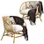 Stylish Rattan Armchair: Ikea Buskbo 3D model small image 1