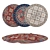 Versatile Round Carpet Set 3D model small image 3