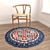 Versatile Round Carpet Set 3D model small image 1