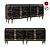 Luxury Black Wood Console 3D model small image 1