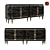 Luxury Black Wood Console 3D model small image 5