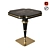 Luxury Gold Metal Sidetable 3D model small image 1