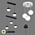 Modern Pendant Light | Black & White | Metal & Acrylic 3D model small image 5