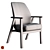 Elegant Wood Frame Chair 3D model small image 2