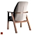 Elegant Wood Frame Chair 3D model small image 4