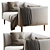 BLAZE Modern 3 Seater Sofa 3D model small image 4