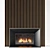 Modern 58" Fireplace 3D model small image 1