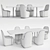 Dominique Roufier Set: Elegant 3D Furniture 3D model small image 3