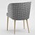 Elegant Upholstered Chair 3D model small image 3