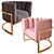 Corduroy Armchair: Five Color Options 3D model small image 2