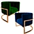 Corduroy Armchair: Five Color Options 3D model small image 3
