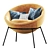 Sand Nuance Bowl Chair: Modern & Stylish Design 3D model small image 3