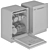 Hybrid Front Control Dishwasher 3D model small image 5
