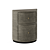 Glamorous Faux Shagreen Bedside Table 3D model small image 2