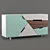  Contemporary Tangram Sideboard: Dual Material Design 3D model small image 4