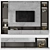 Contemporary TV Wall Shelf Set 3D model small image 1