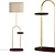 Gustav Floor Lamp: Modern Elegance in Brass & Walnut 3D model small image 2