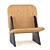 Elegant Dolmena Black & Oak Chair 3D model small image 1