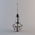 Elegant Chrome Chandelier 3D model small image 1