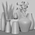 Modern Black Vases: Elegant Home Decor 3D model small image 4