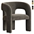 Dunloe Velvet Chair: Elegant and Versatile 3D model small image 6