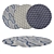 Round Carpets Set: Versatile and Detailed 3D model small image 1