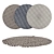 Versatile Round Carpets Set 3D model small image 1