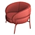 Modern Rimo Armchair: Sleek Design 3D model small image 5