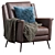 Luxury Cambridge Leather Armchair 3D model small image 1