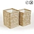 Natural Bamboo Sofa Tables Set 3D model small image 6