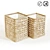 Natural Bamboo Sofa Tables Set 3D model small image 7