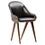 Potocco LYZ 918 G - Elegant and Compact Dining Chair 3D model small image 1