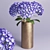 Elegant Hydrangea Branches Vase 3D model small image 6