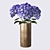 Elegant Hydrangea Branches Vase 3D model small image 10