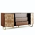 Modern Geome 180 Sideboard - Oak & Walnut 3D model small image 3