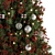 Festive Red and Green Christmas Tree Decoration 3D model small image 2